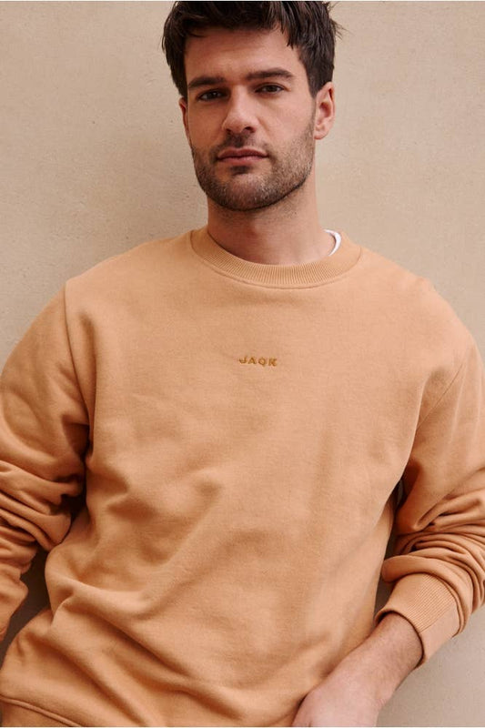 Felpa Marco girocollo color rame arancio