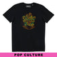 T-shirt artistica con girasoli in cotone biologico