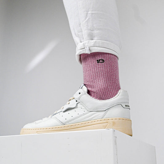 Calzini vintage in cotone pettinato rosa