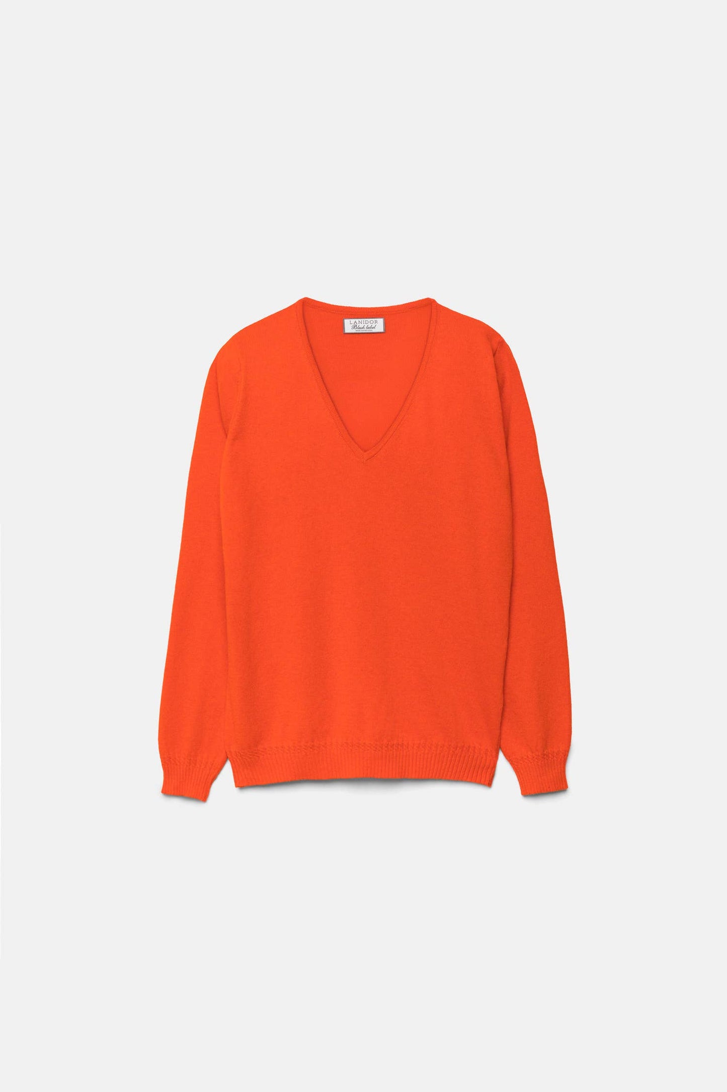 Maglione in maglia rasata con scollo a V