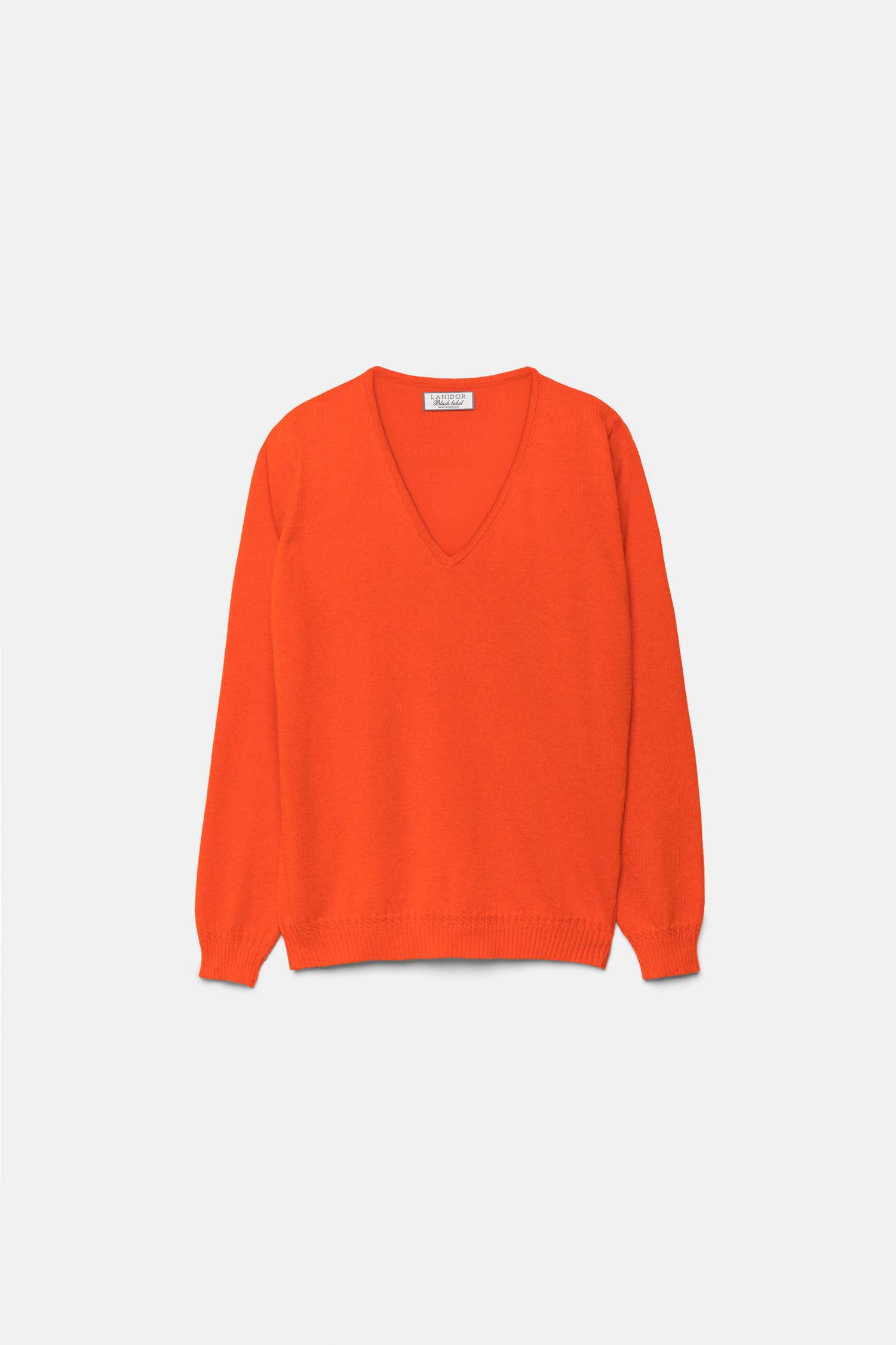 Maglione in maglia rasata con scollo a V