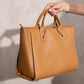Borsa shopper in ecopelle con manici e catena