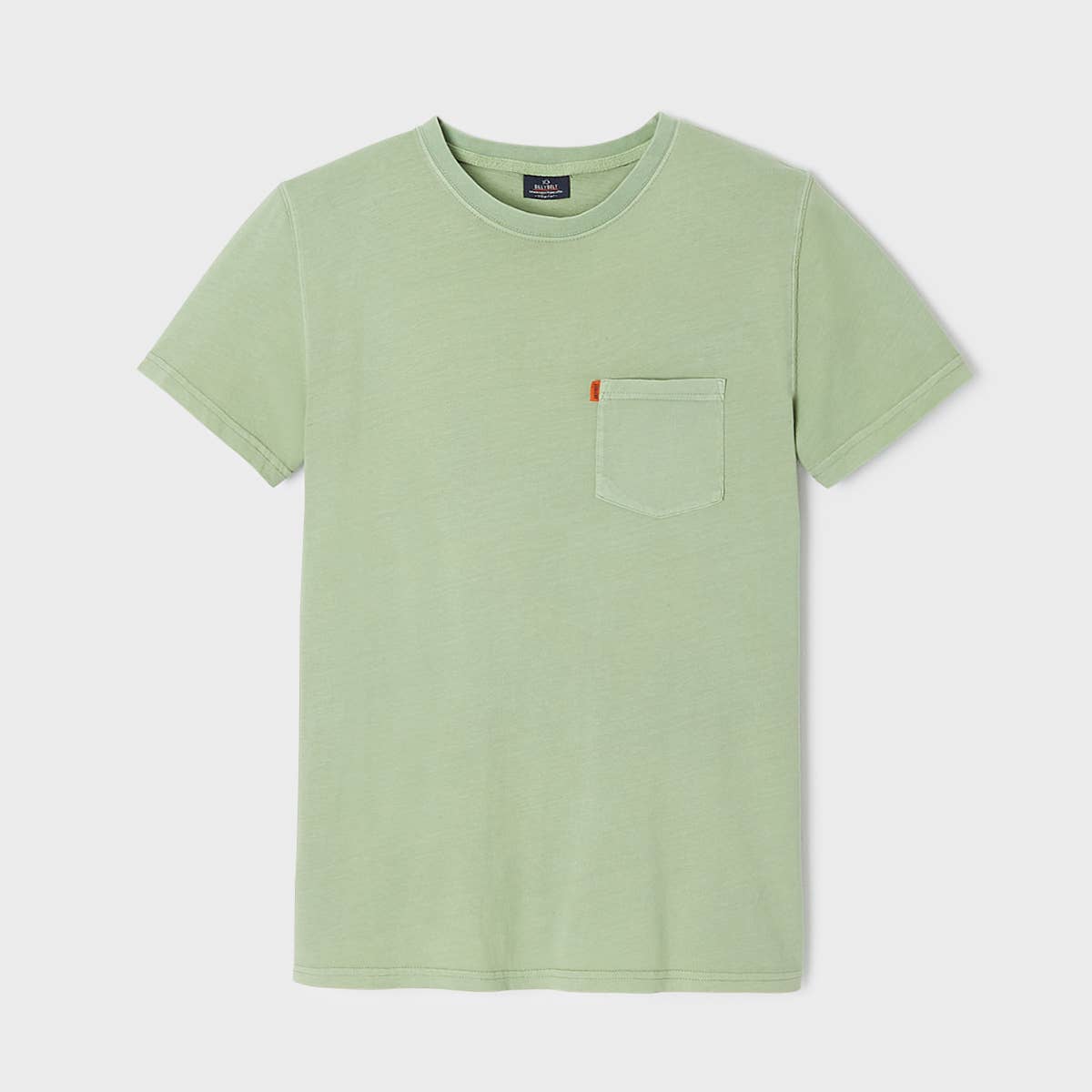 T-shirt in cotone biologico tinta capo verde chiaro