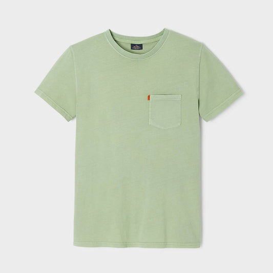 T-shirt in cotone biologico tinta capo verde chiaro