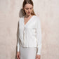 Set in maglia fine con cardigan e gonna ricamata