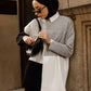 Tunica in maglia con fascia al collo