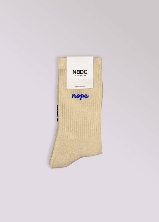 Calzini “Nope” in cotone biologico con lettering