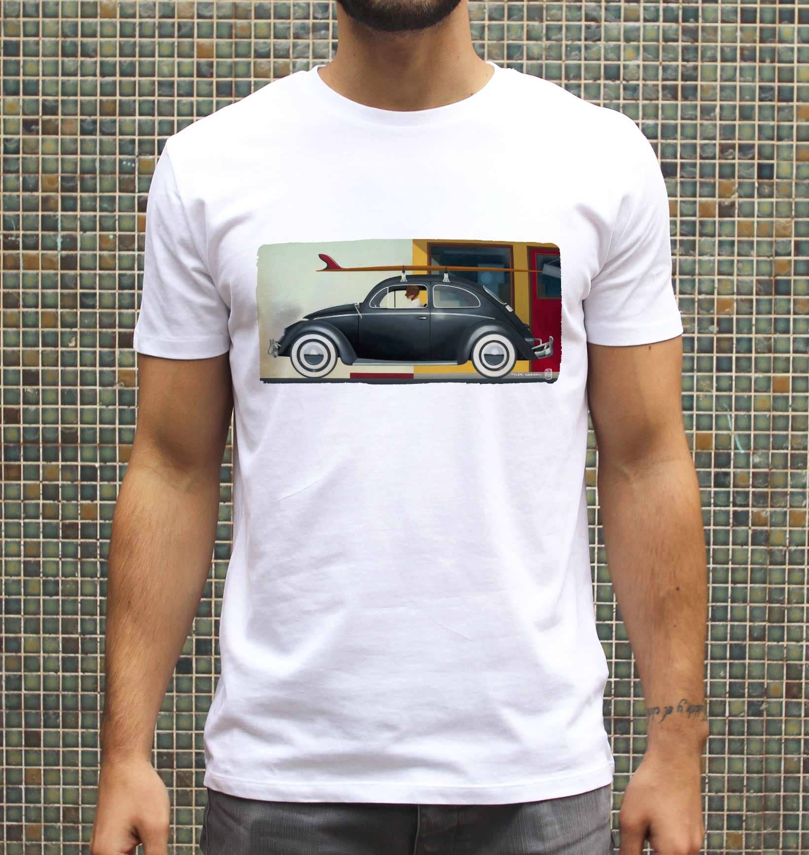 T-shirt vintage Nine A.M. con grafica surf