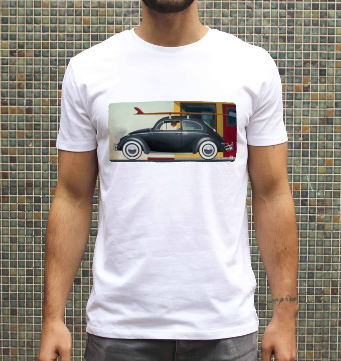 T-shirt vintage Nine A.M. con grafica surf