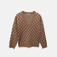 Maglione jacquard con motivo geometrico