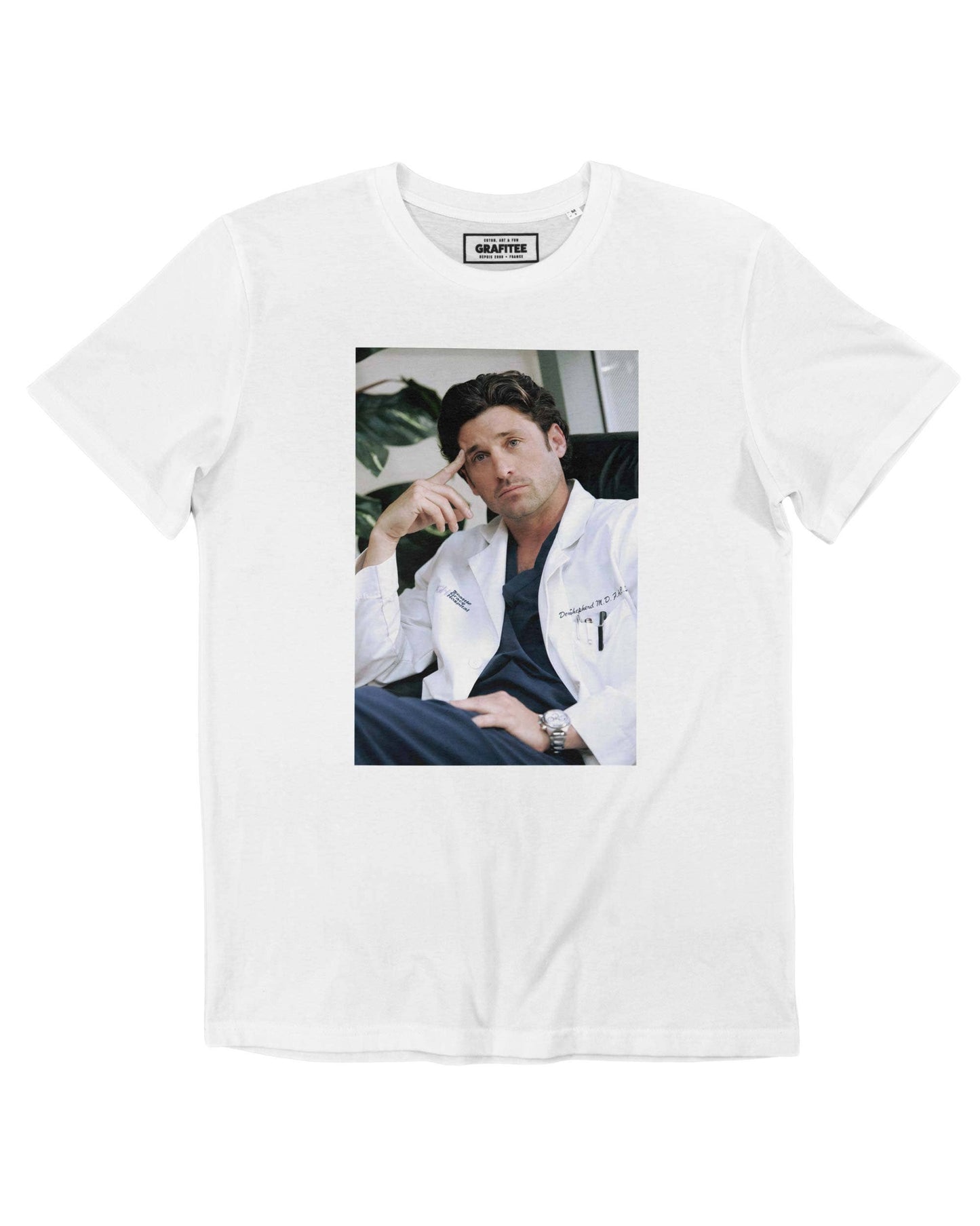 T-shirt Derek Shepherd con stampa fotografica