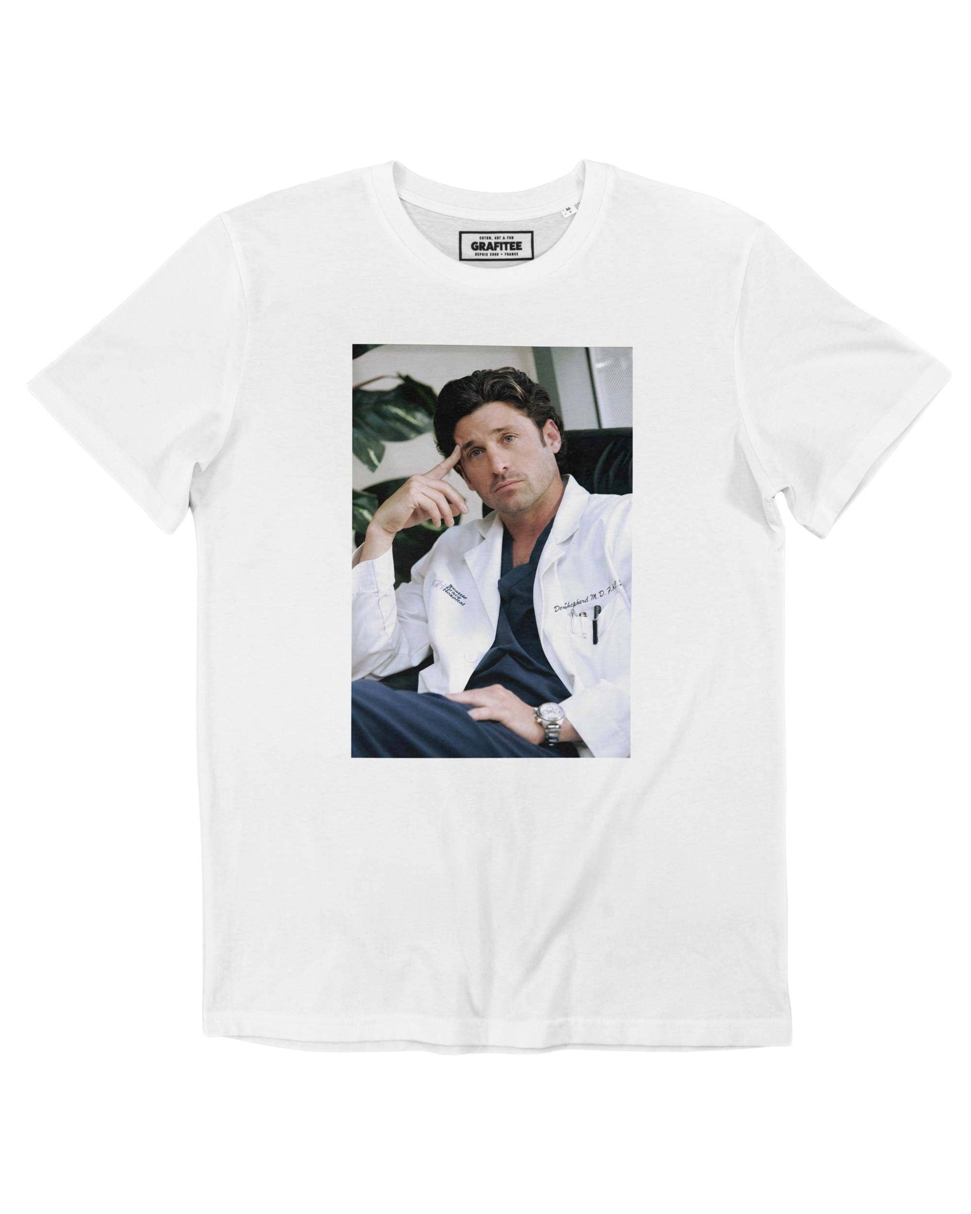 T-shirt Derek Shepherd con stampa fotografica
