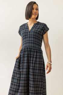 Abito midi Ira in tweed spigato crepuscolo
