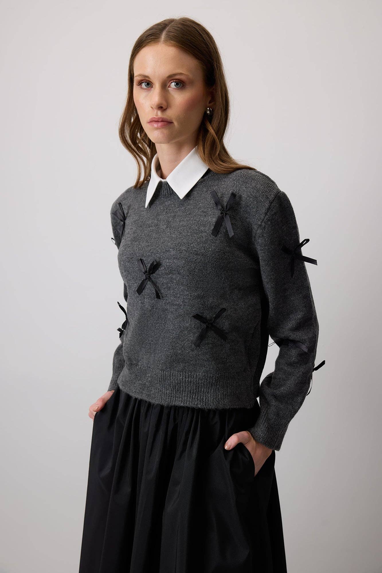 Maglione a maglia annodato Bolu