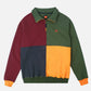 Felpa color block Harlequin con mezza zip