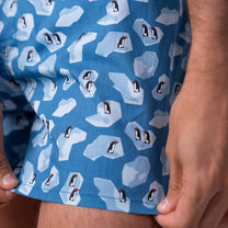 Boxer uomo in cotone biologico con fantasia pinguini