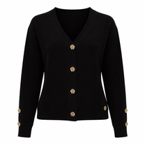 Cardigan in maglia con bottoni gioiello