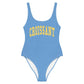 Costume intero Croissant con stampa lettering