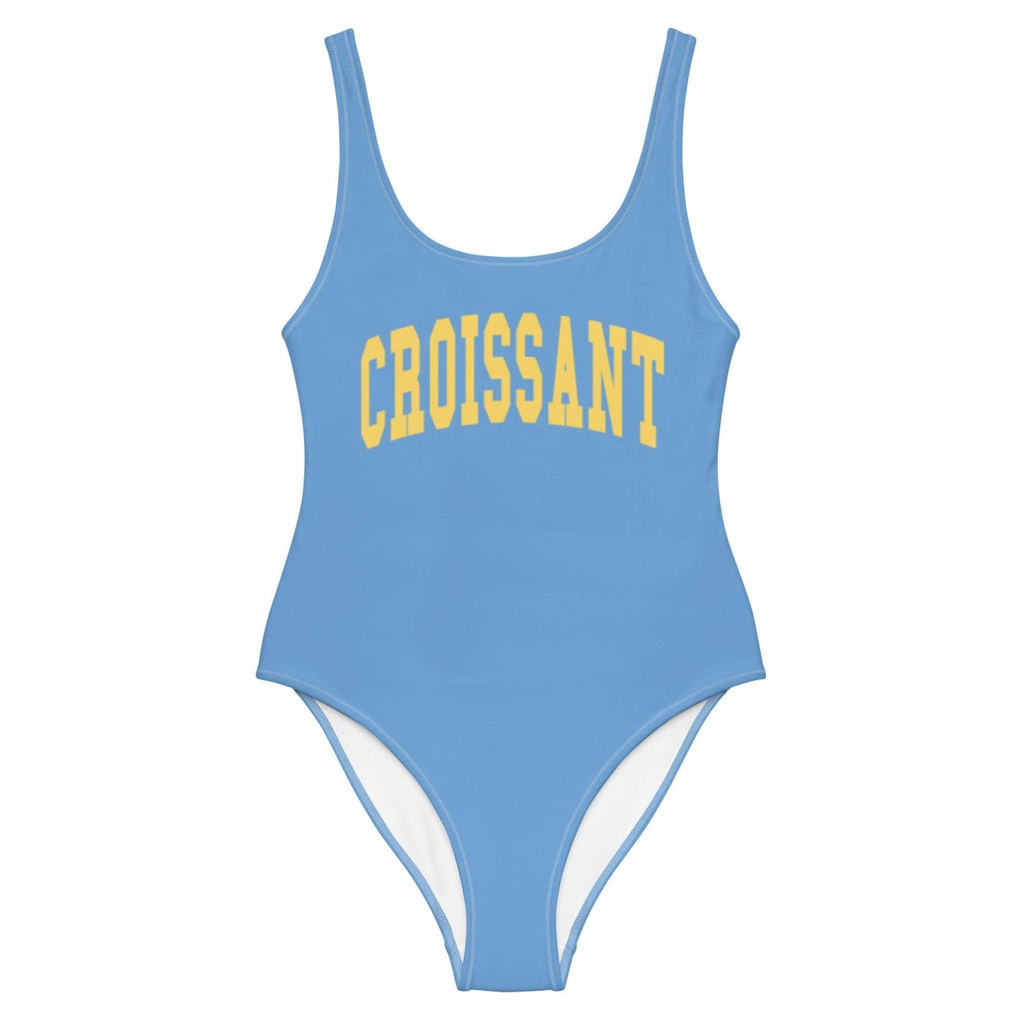 Costume intero Croissant con stampa lettering