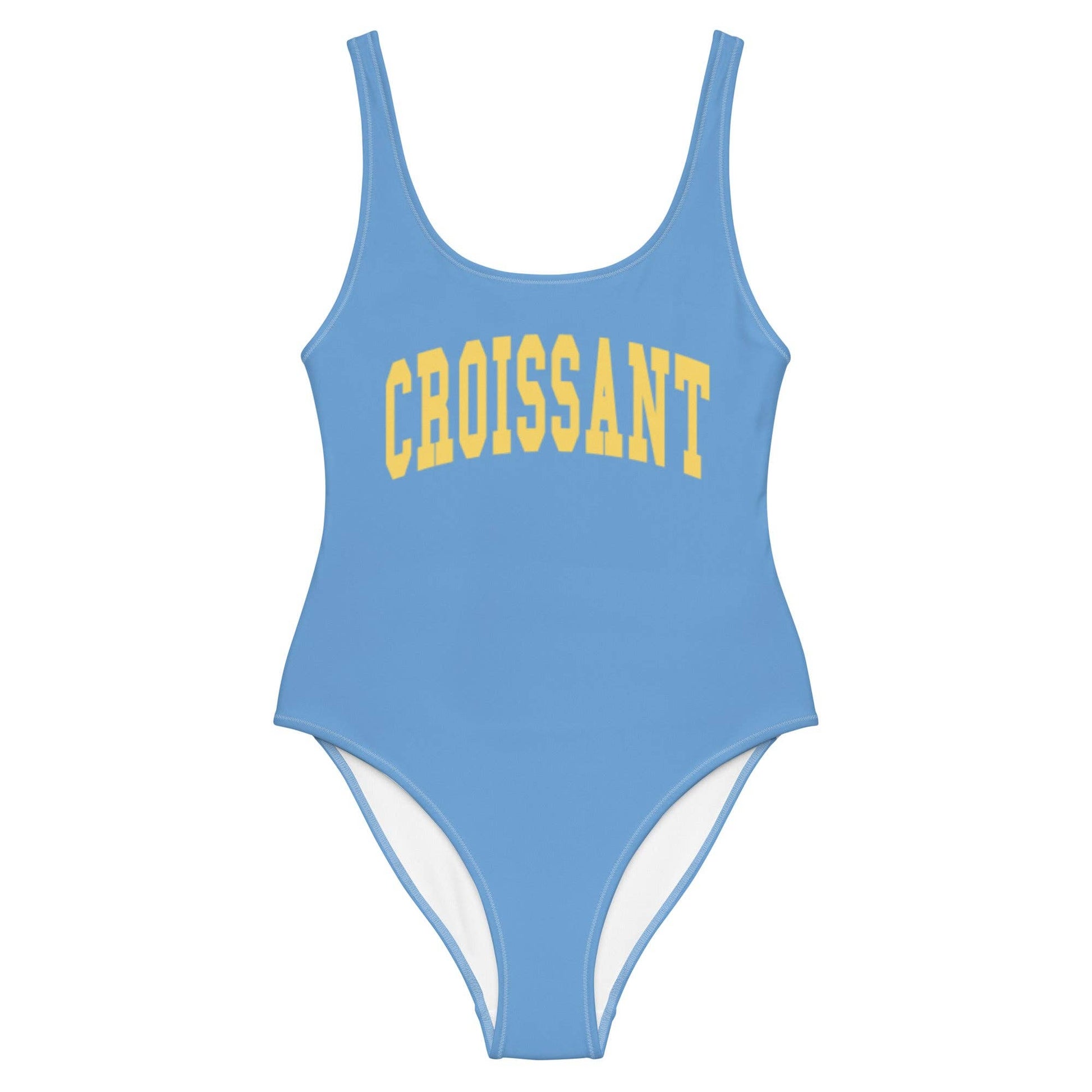 Costume intero Croissant con stampa lettering