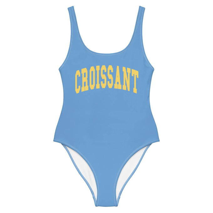 Costume intero Croissant con stampa lettering