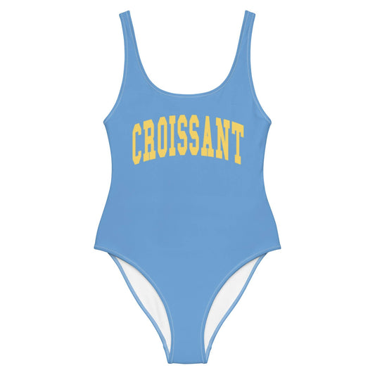 Costume intero Croissant con stampa lettering