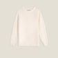 Maglione in maglia bianco neve in cotone organico