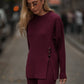 Maglia in maglia con bottoni laterali