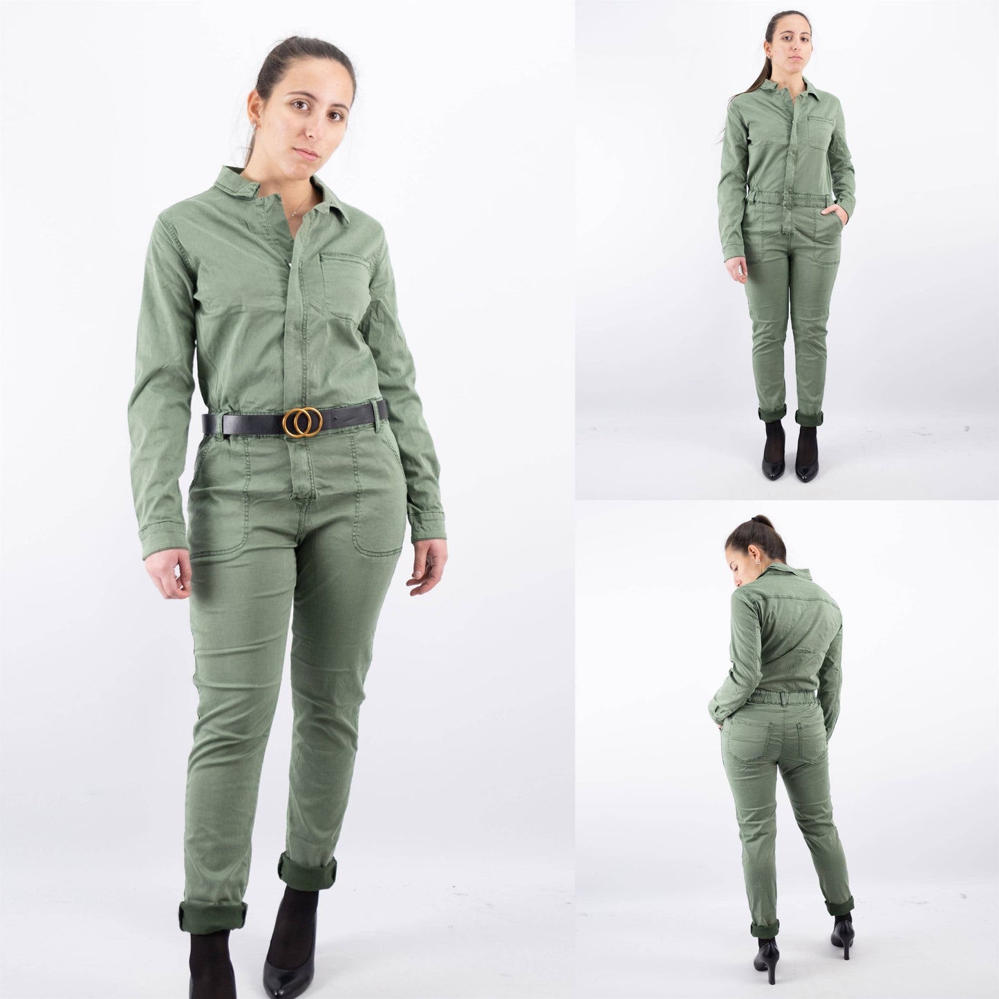 Tuta intera a maniche lunghe con zip