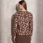 Cardigan jacquard animalier da donna