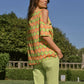 Blusa geometrica cut-out in viscosa