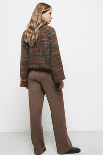 Pantaloni Palazzo in Maglia con Vita Elasticizzata