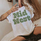 T-shirt oversize grafica “Mid West” in cotone