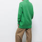 Maglione a maglia rasata con scollo a V