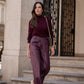 Pantaloni Napa in Ecopelle a Vita Alta
