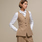 Gilet sartoriale donna smanicato con scollo a V