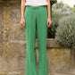 Pantaloni wide leg a vita alta