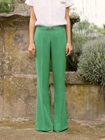 Pantaloni wide leg a vita alta