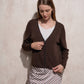 Cardigan in maglia con zip e scollo a V