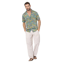 Camicia estiva a maniche corte con stampa paisley