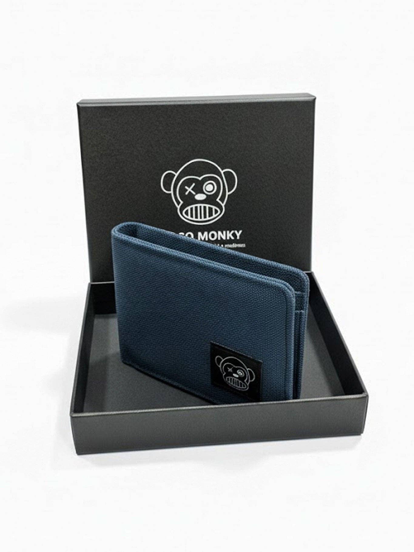 Portafoglio da uomo con portamonete e protezione RFID Blu Scuro