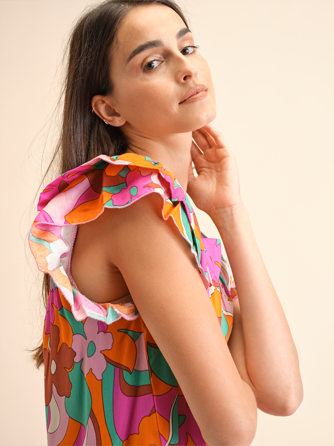 Blusa Florida in viscosa con stampa floreale
