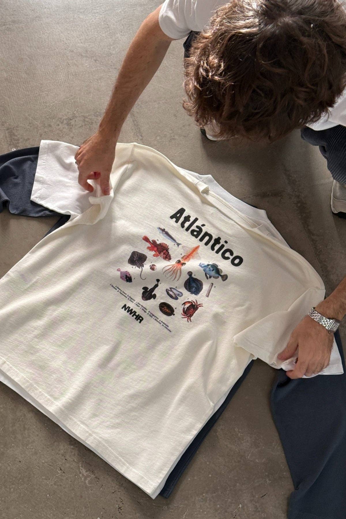 T-shirt Atlantico in cotone biologico con stampa