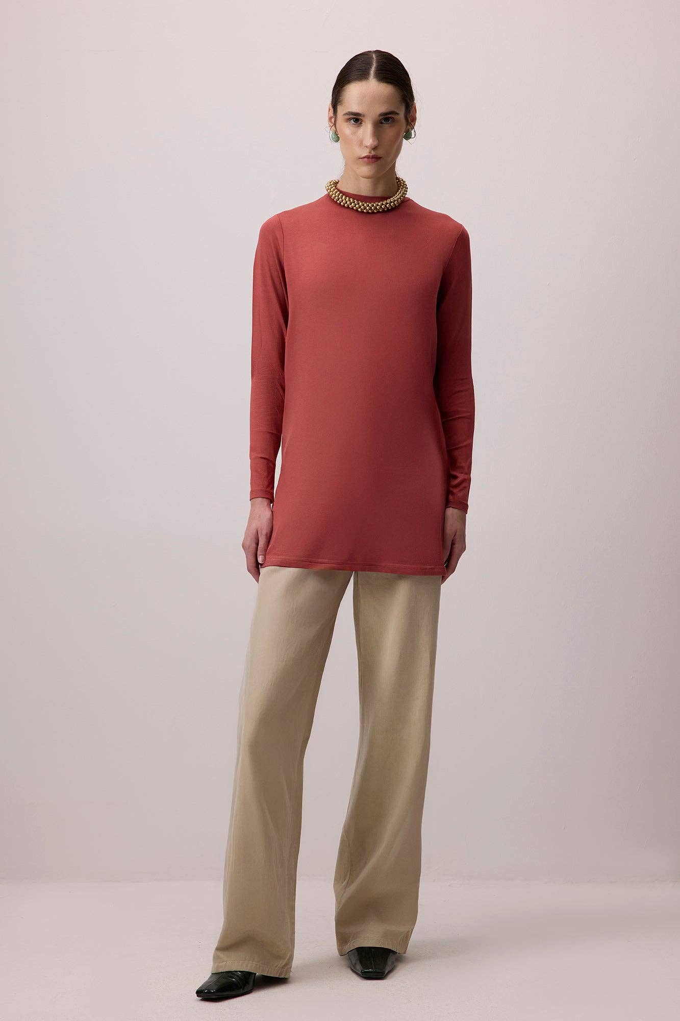 Tunica lunga in viscosa da donna