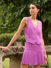 Gilet corto a tre bottoni da donna