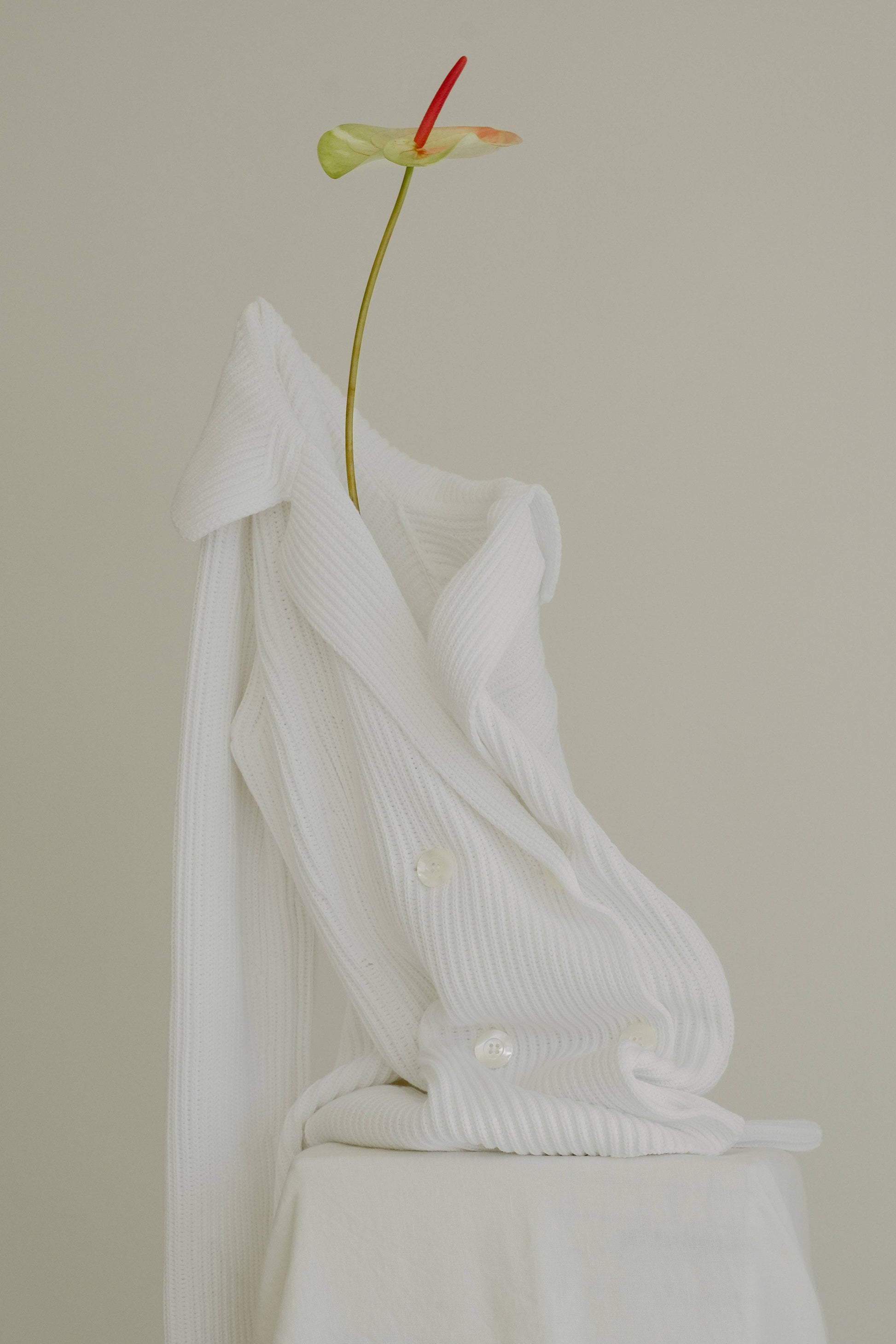 Giacca doppiopetto in maglia di cotone