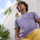 T-shirt vintage in cotone biologico viola