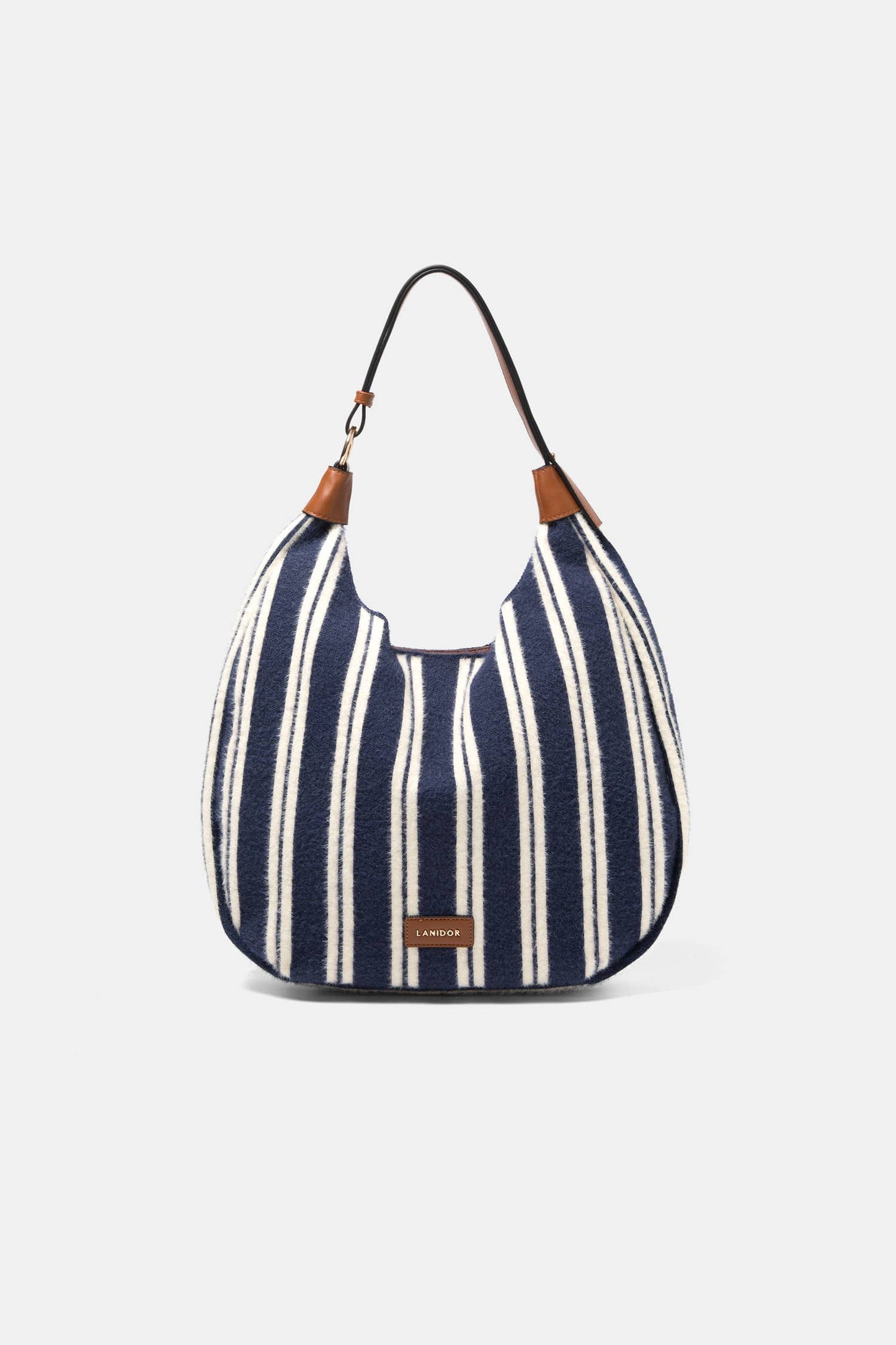 Borsa rustica a righe con tracolla