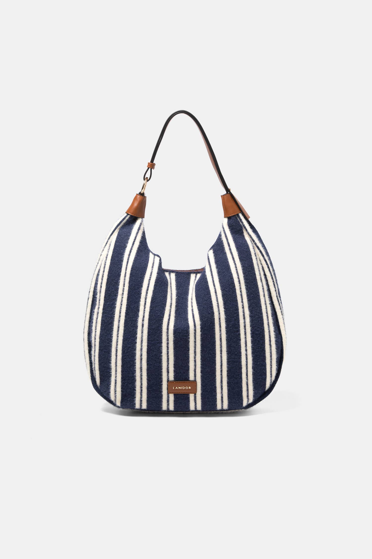 Borsa rustica a righe con tracolla
