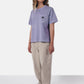 T-shirt donna lavanda tinta a pigmento Garceta